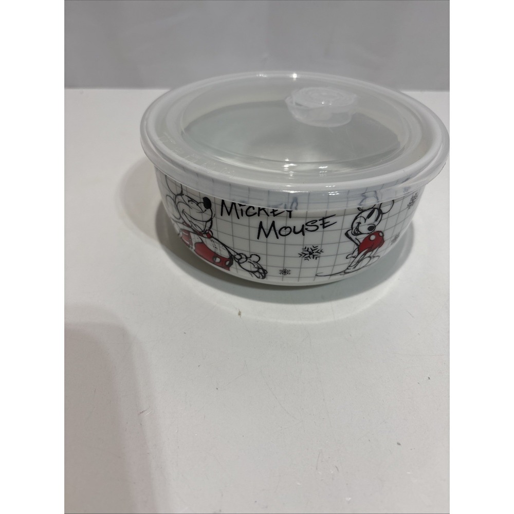 Christmas Disney Mickey & Minnie Mouse Sketchbook Ceramic Food Storage - Picture 4 of 12